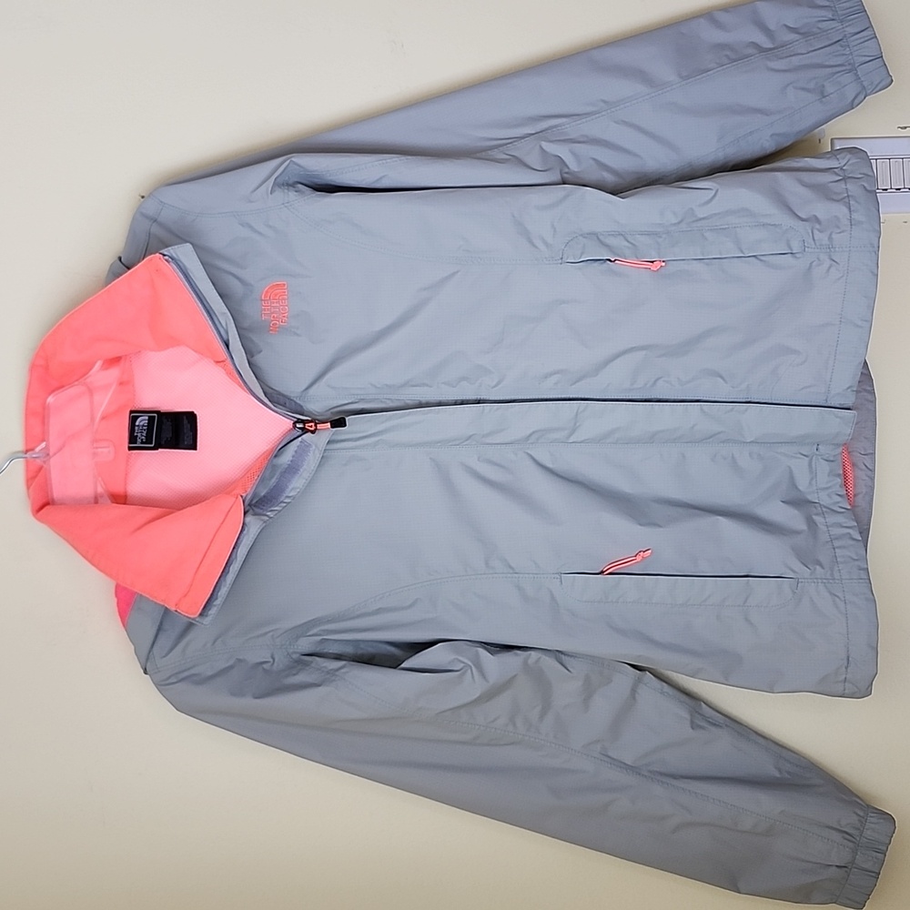 North Face Gray Pink Rain Jacket Small